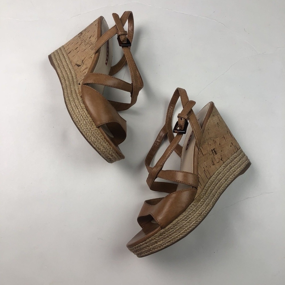 Prada Tan Wedge Sandals